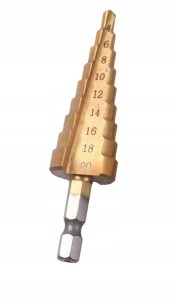 Wiertło stożkowe stopniowe 4-20 mm HSS kobalt hex 6-kąt