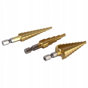Wiertło stopniowe 3szt 4-12mm 3-12mm 4-20mm HEX